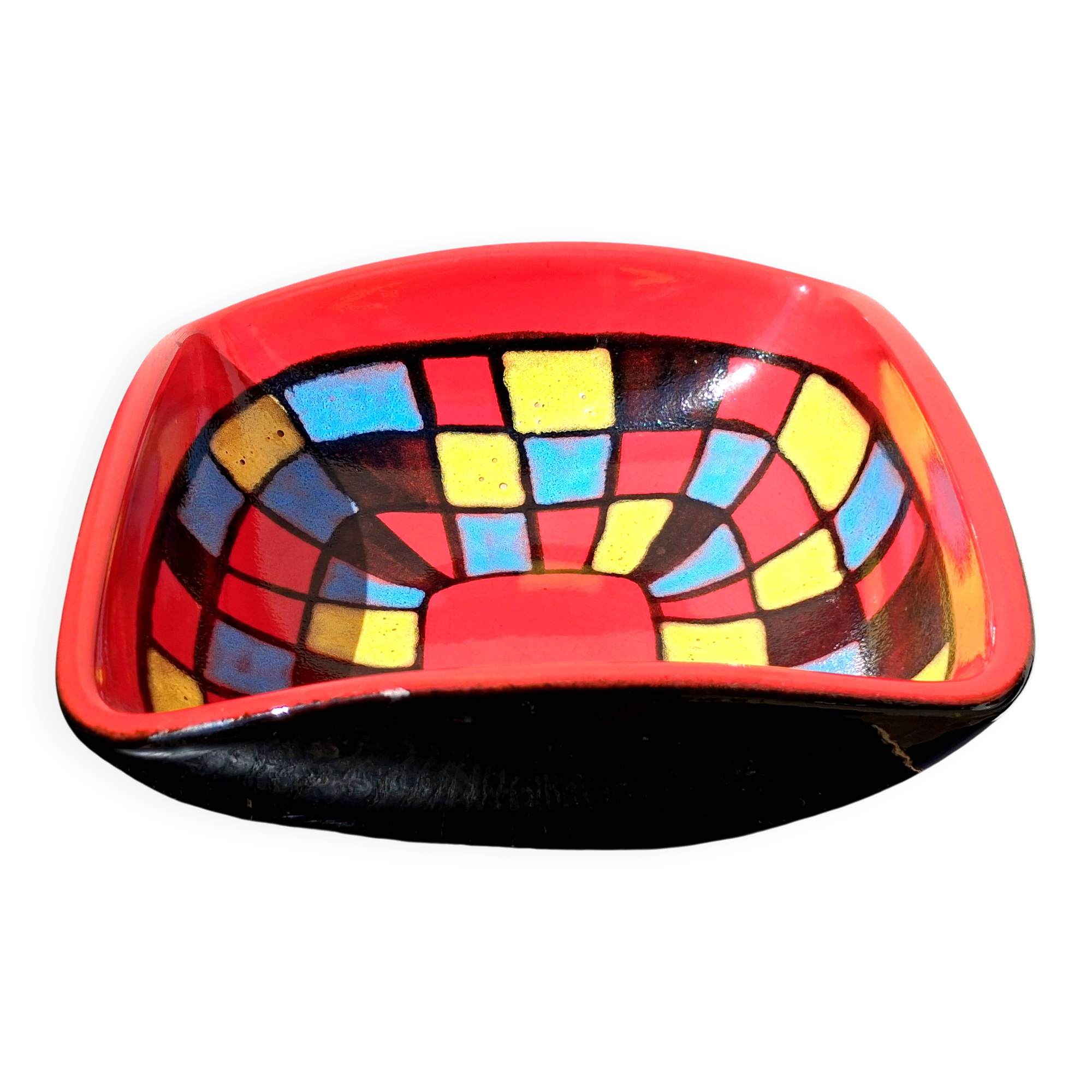 Fruit bowl, vintage seventies design, signed Elchinger.