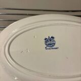 Antique oval Boch platter – “Grand Bouquet” decoration