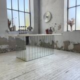 80s lacquered desk and mirror