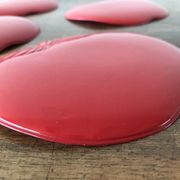 6 dessous de verre rouge vintage