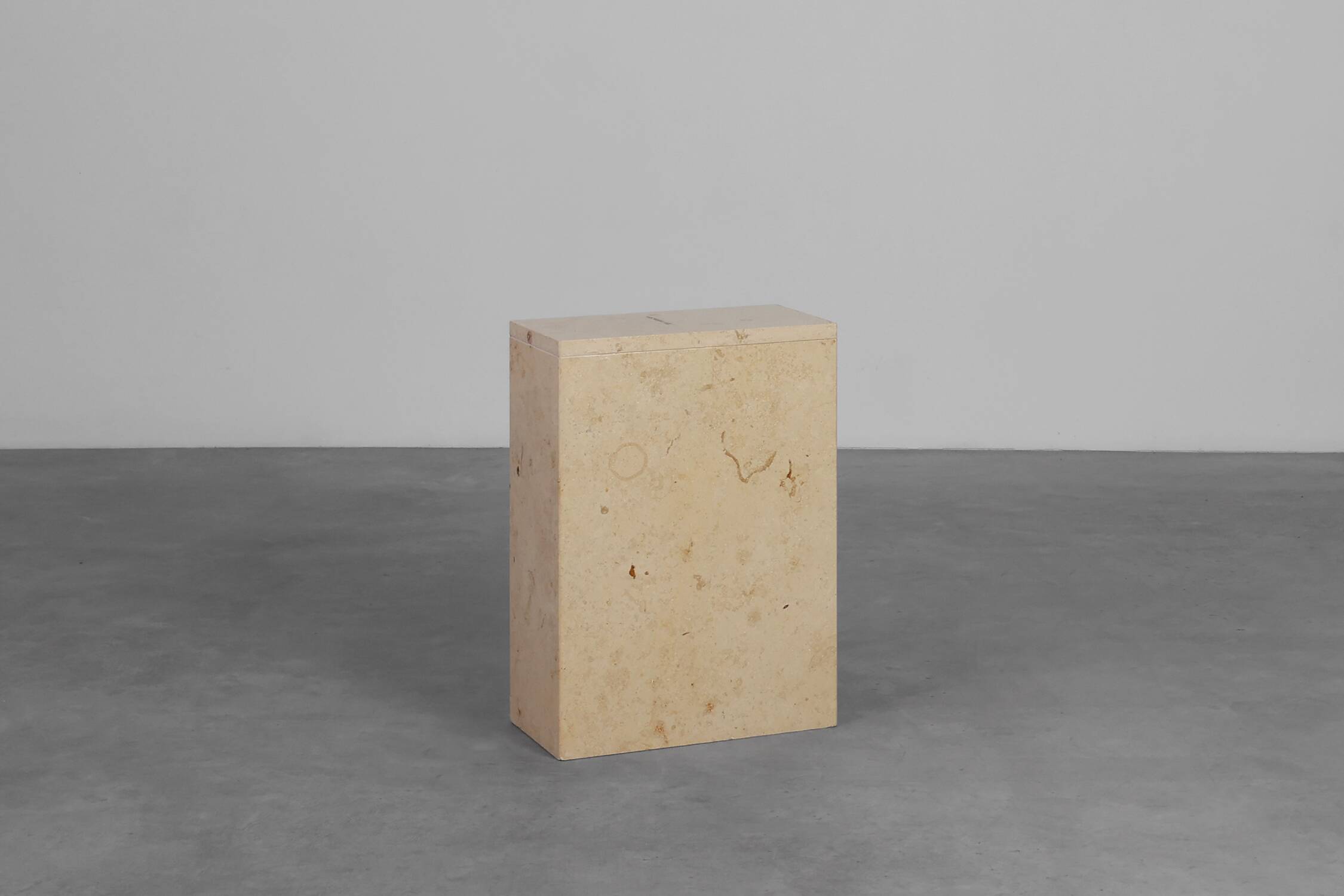 Mid-Century Italian Travertine Console, 1980s