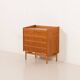 Danish teak dresser with hidden vanity and lights, 1960s