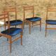 Set of 4 Scandinavian-style teak chairs from the 1970s.