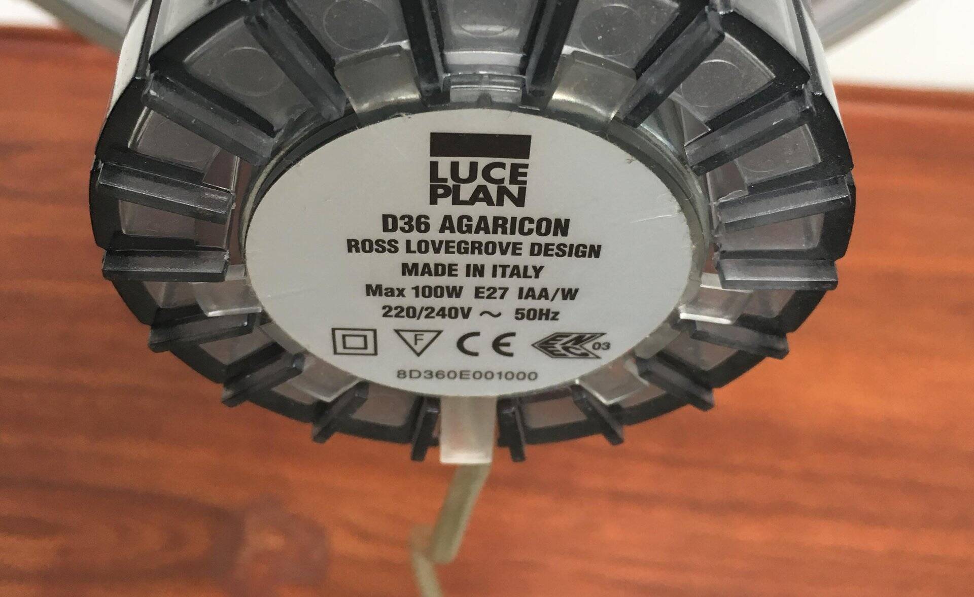 Contemporary Italian table lamp model Agaricon D36 by Ross Lovegrove for Luceplan.