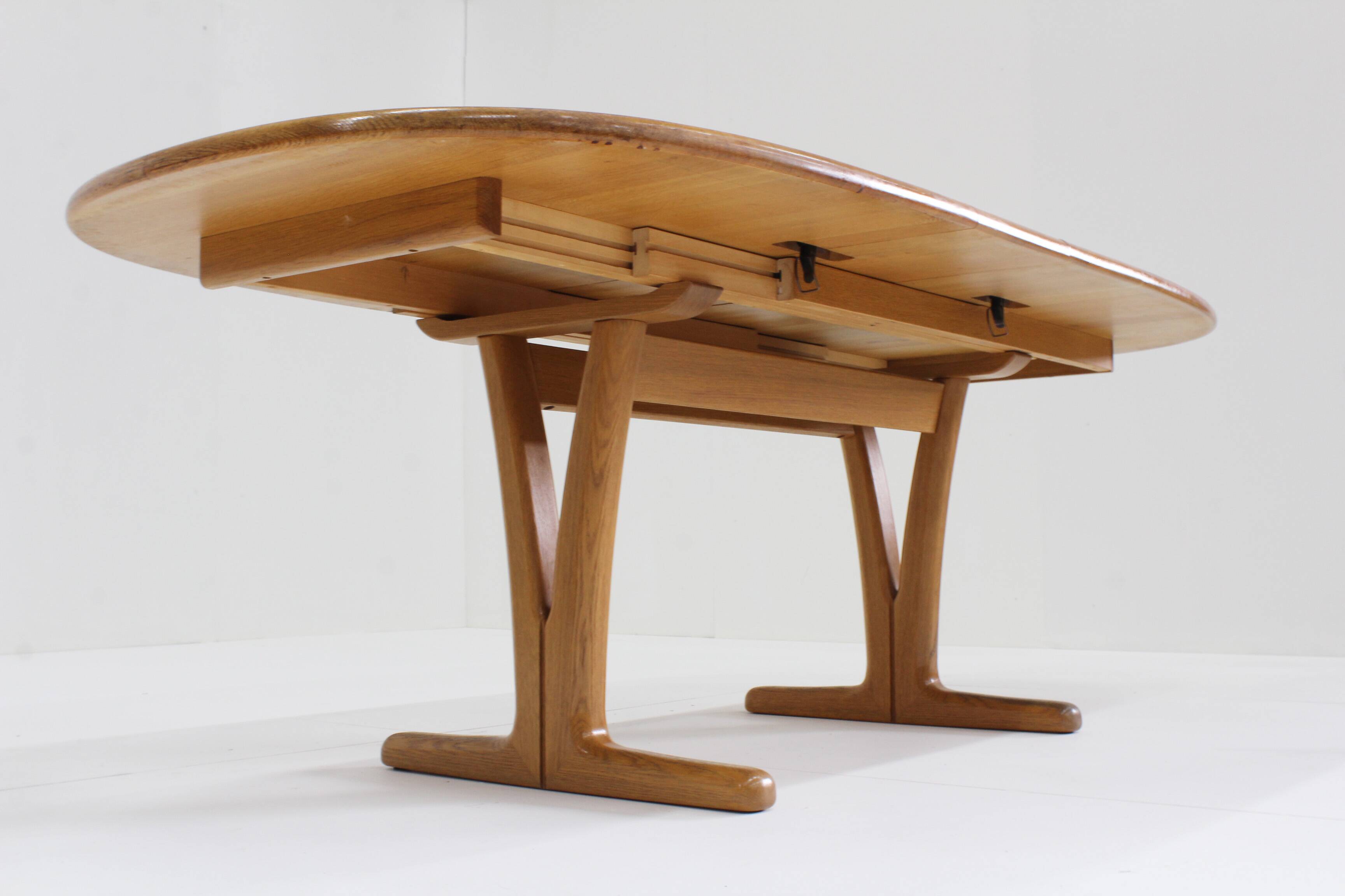 Vintage Danish extendable dining table solid wood Holstebro Mobilfabrik