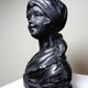 Plaster bust of a young woman 1900-1930 monochrome Citti & Frère