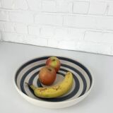 Large ceramic bowl or dish from Kähler, Denmark, striped pattern