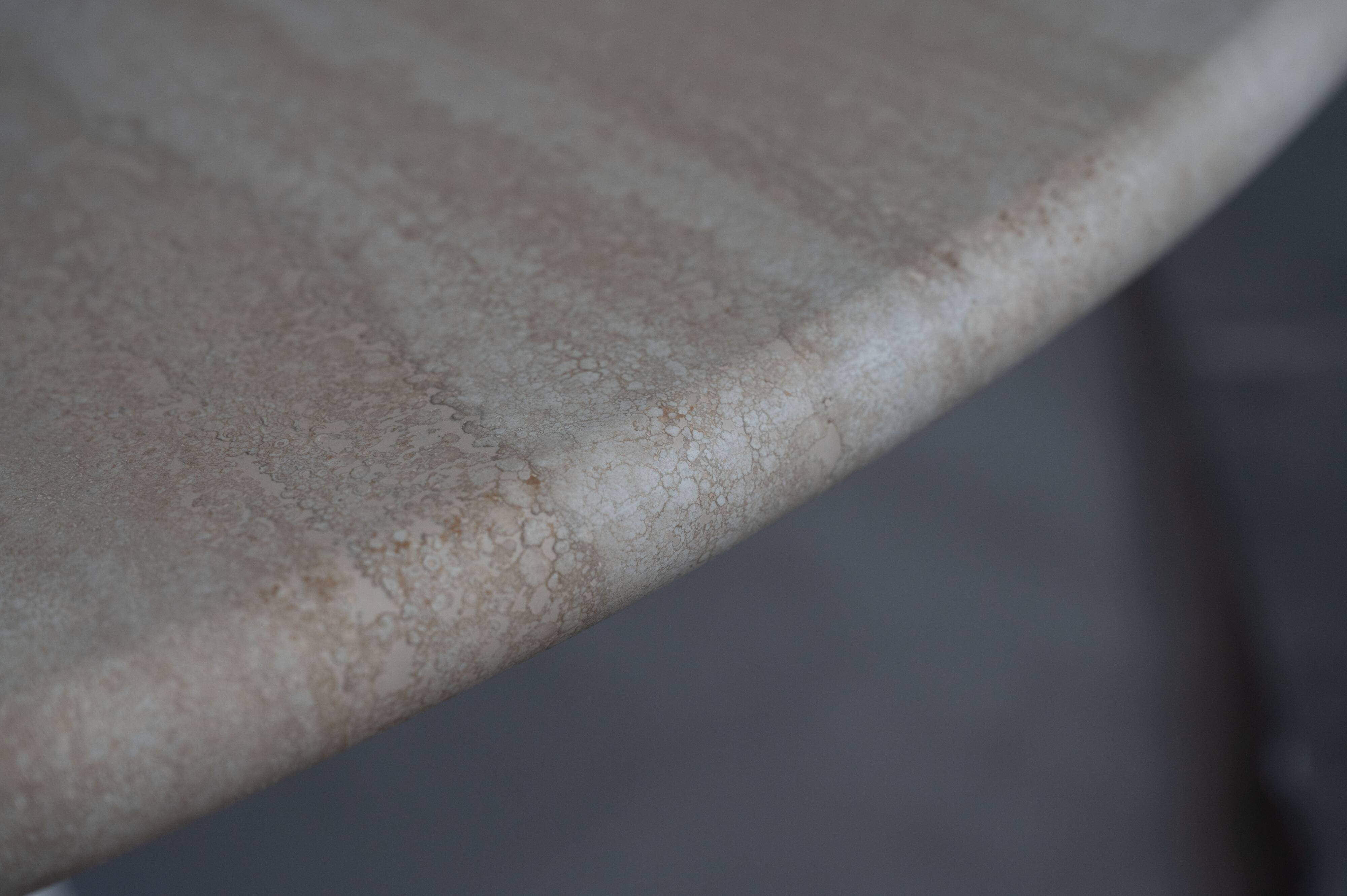 Angelo Mangiarotti M1 dining table Travertine marble 130cm