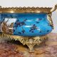 Planter in glazed porcelain and gilded bronze late nineteenth