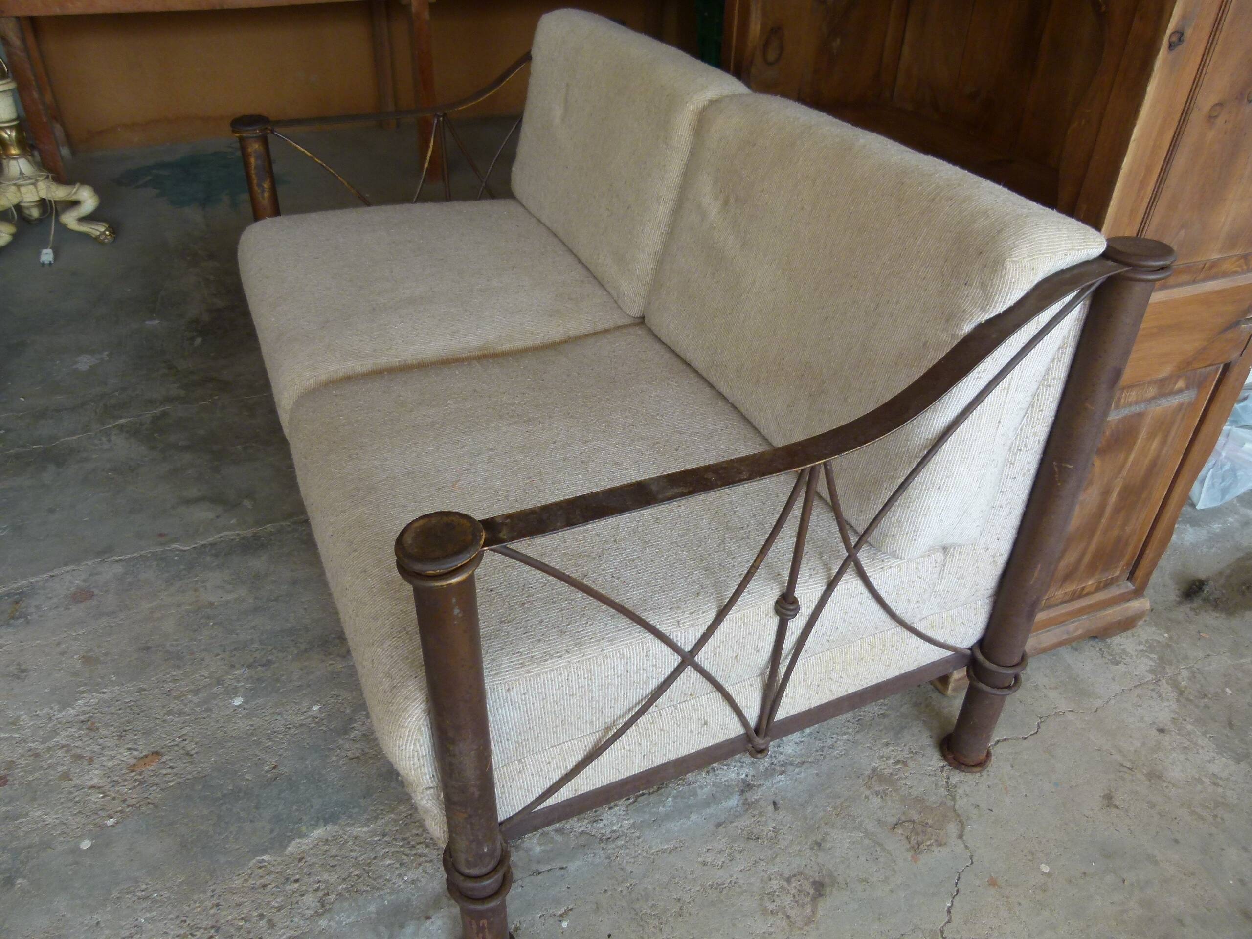 Wrought iron sofa