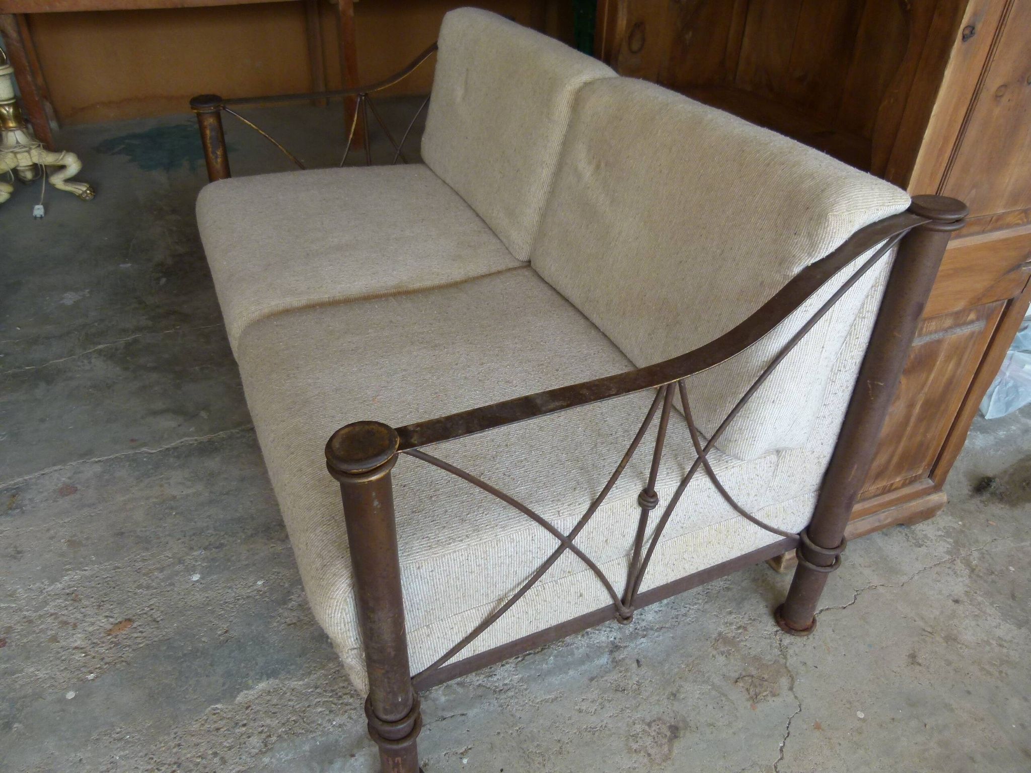 Wrought iron sofa