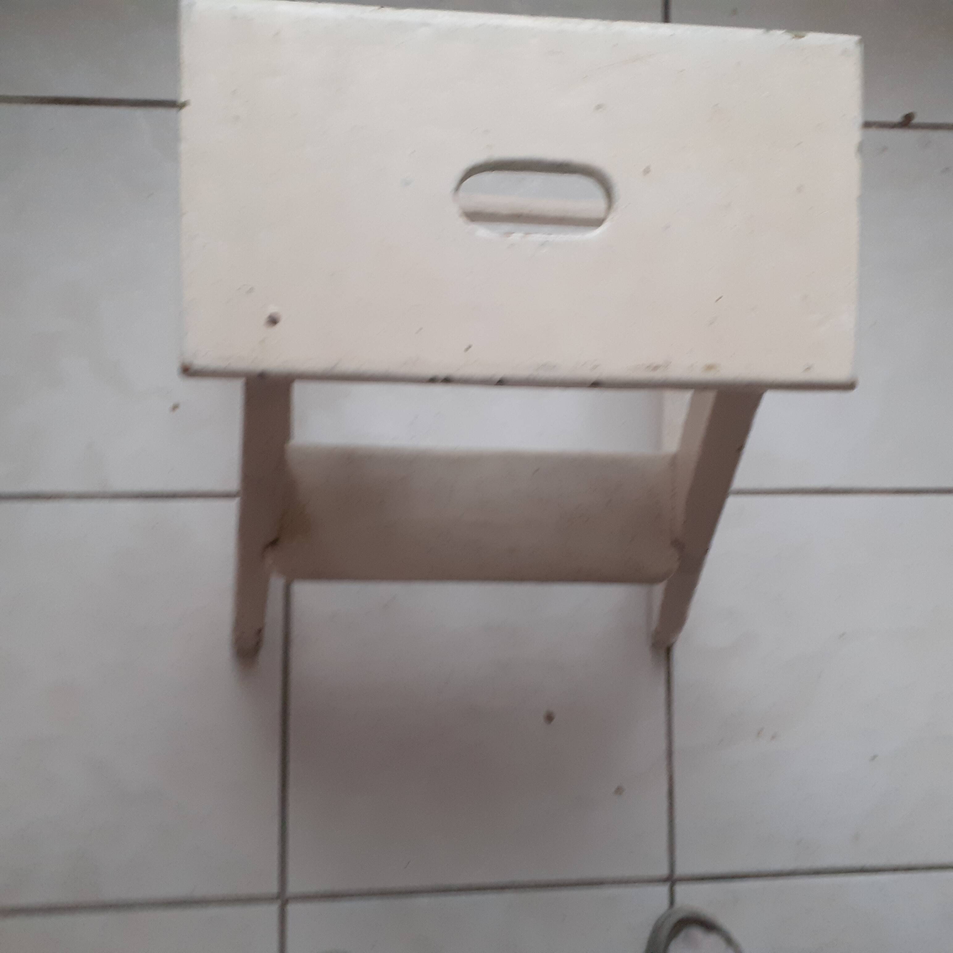 Old wooden stepladder 2 steps