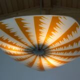 Mid-Century Czech Glass Pendant Lamps with Colorful Decor, 1970s, Set of 6