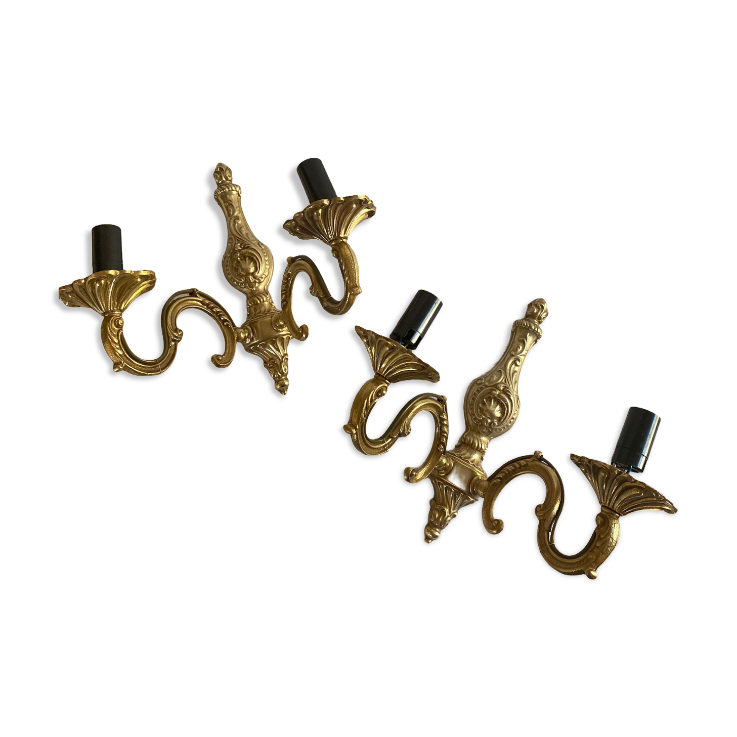 Paire d’appliques en bronze