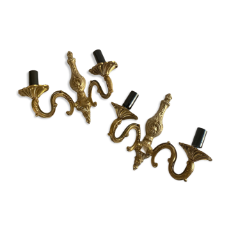 Pair of bronze sconces