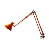 Office lamp architect aluminor France vintage 70s orange