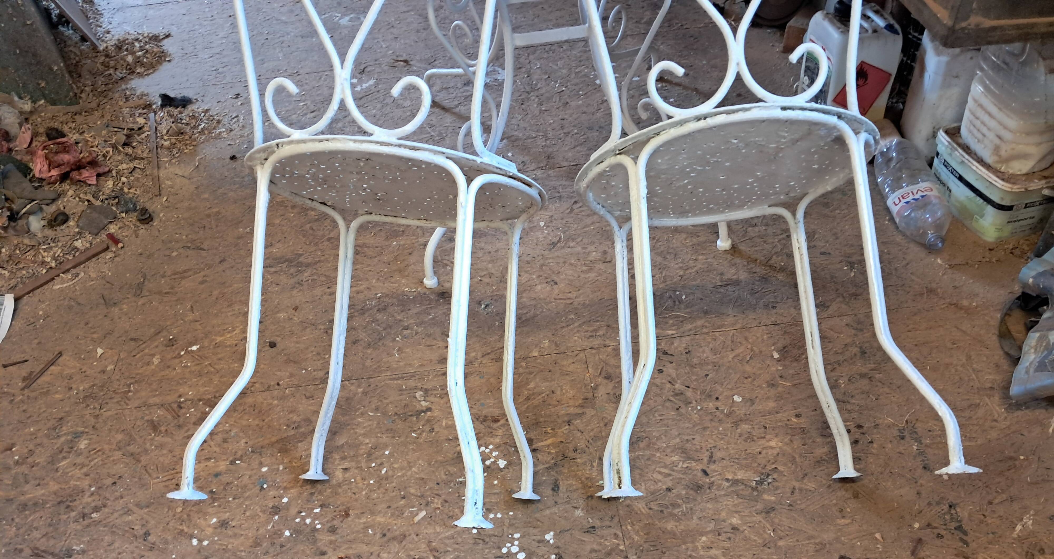 pair of garden chairs circa 1950