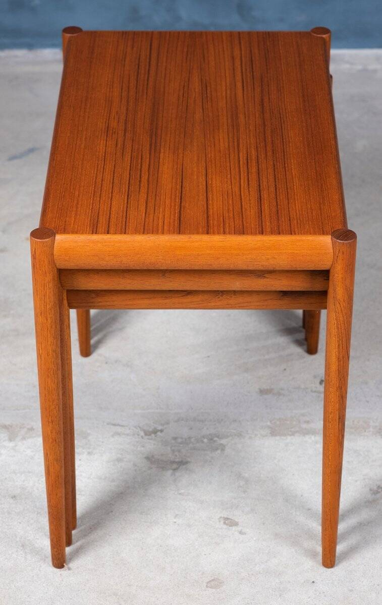 Tables Gigognes en Teck, Danemark, 1960s, Set de 3