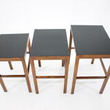 1930s Set of three bauhaus nesting tables H-50 by Jindrich Halabala