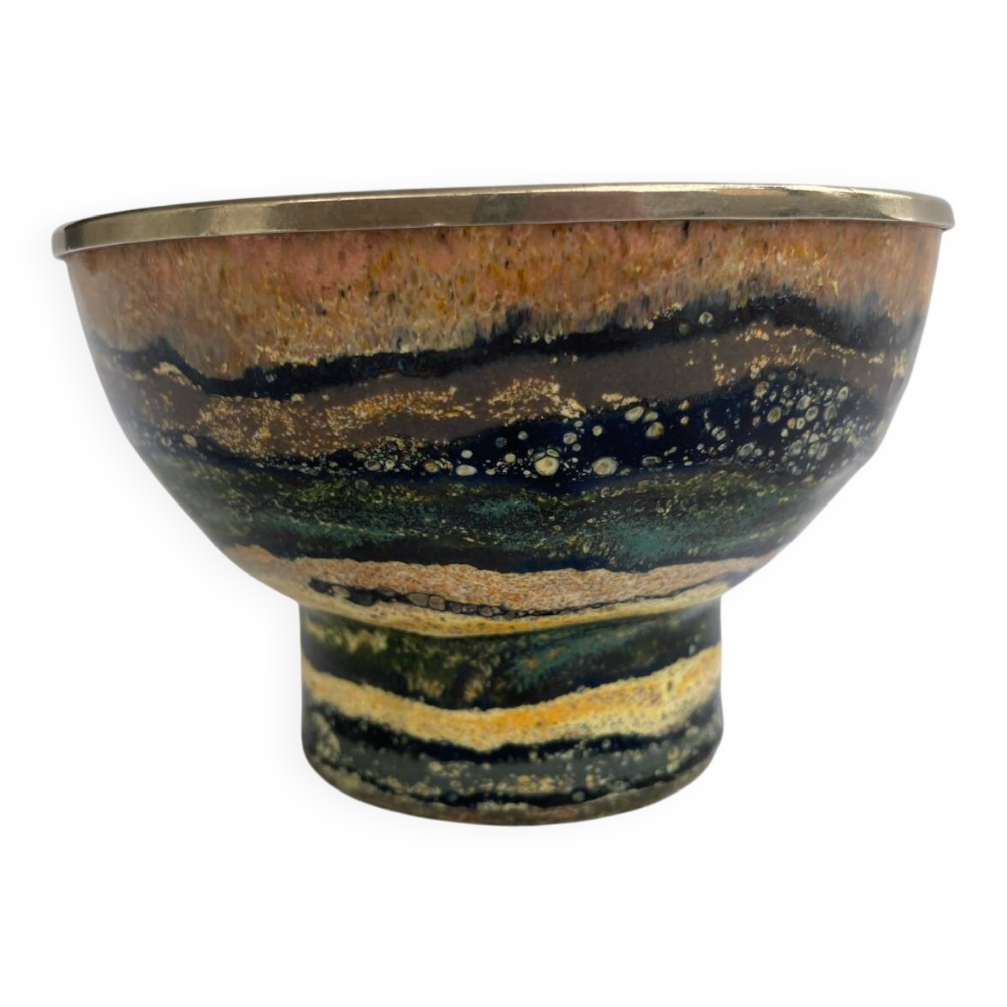 Small Limoges enameled dish, Duban & Christel