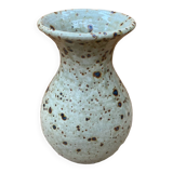 Ancien vase migeon la borne grès beige mouchetée vintage