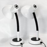 Pair of identical desk or bedside lamps 1970
