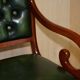 Chesterfield upholstered leather office chair, Victorian style