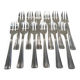 12 silver plated cake forks, Ercuis Compiègne, 13.7cm