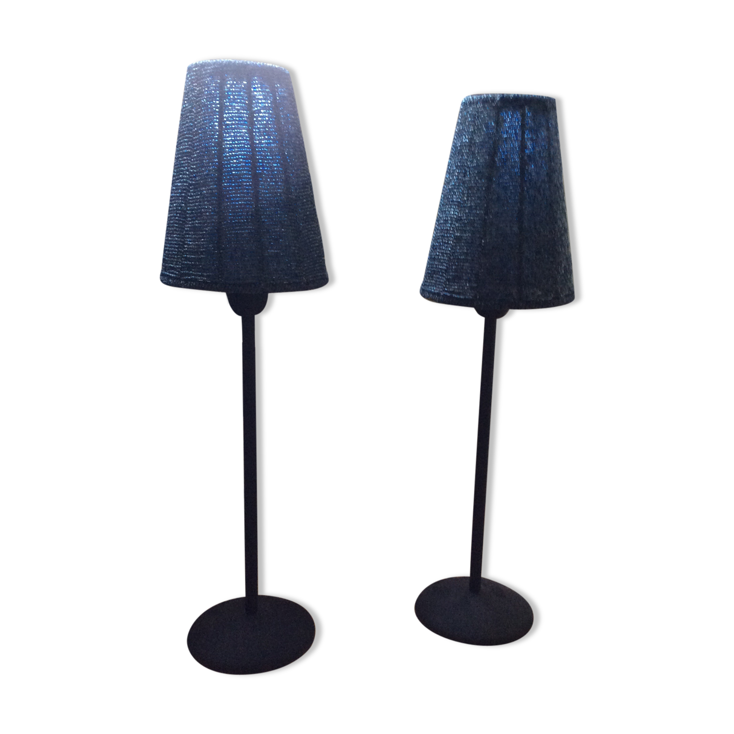 Pair of lampshade day in beads