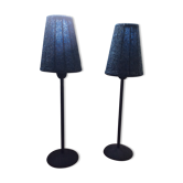 Pair of lampshade day in beads