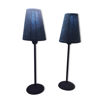 Paire de lampes abat jour en perles