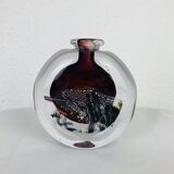 Vase verre soufflé de François Le Lonquer 1985