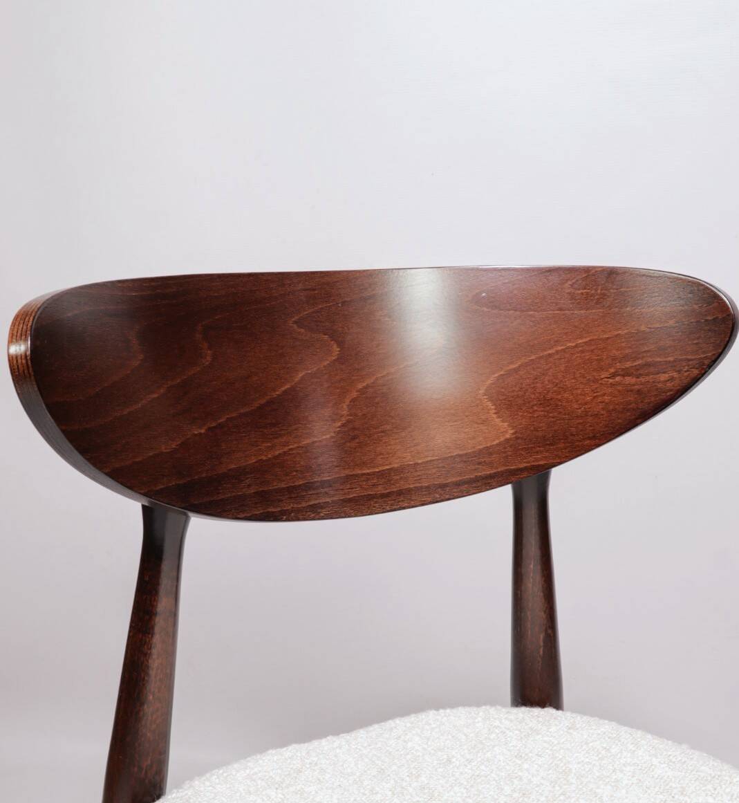 Scandinavian design pearl bouclé dining room chairs set of 6