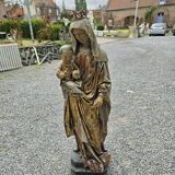 statue of the virgin and child in polyester