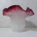 Old pink glass paste tulip