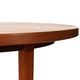 1960s Scandinavian round dining table in striped teak