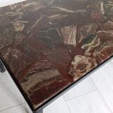Natural stone and resin coffee table from the 70s