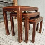 Antique set of oriental style nesting tables
