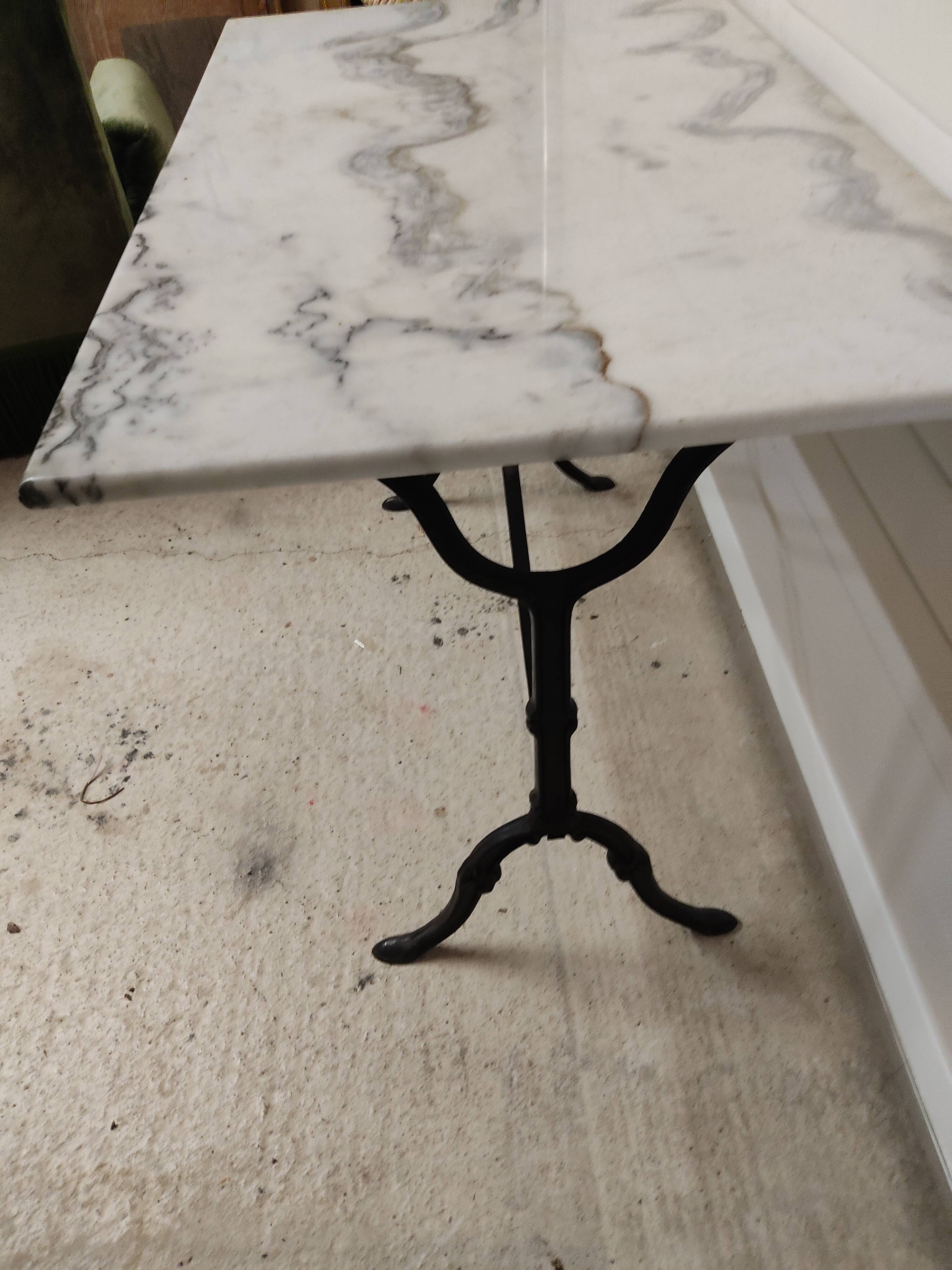 Table bistro heavy marble