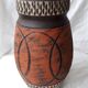 Ochre ceramic vase