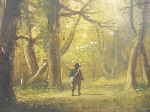 Deux peintures anciennes  ''scènes de chasse