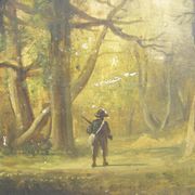 Two ancient paintings "hunting scenes"