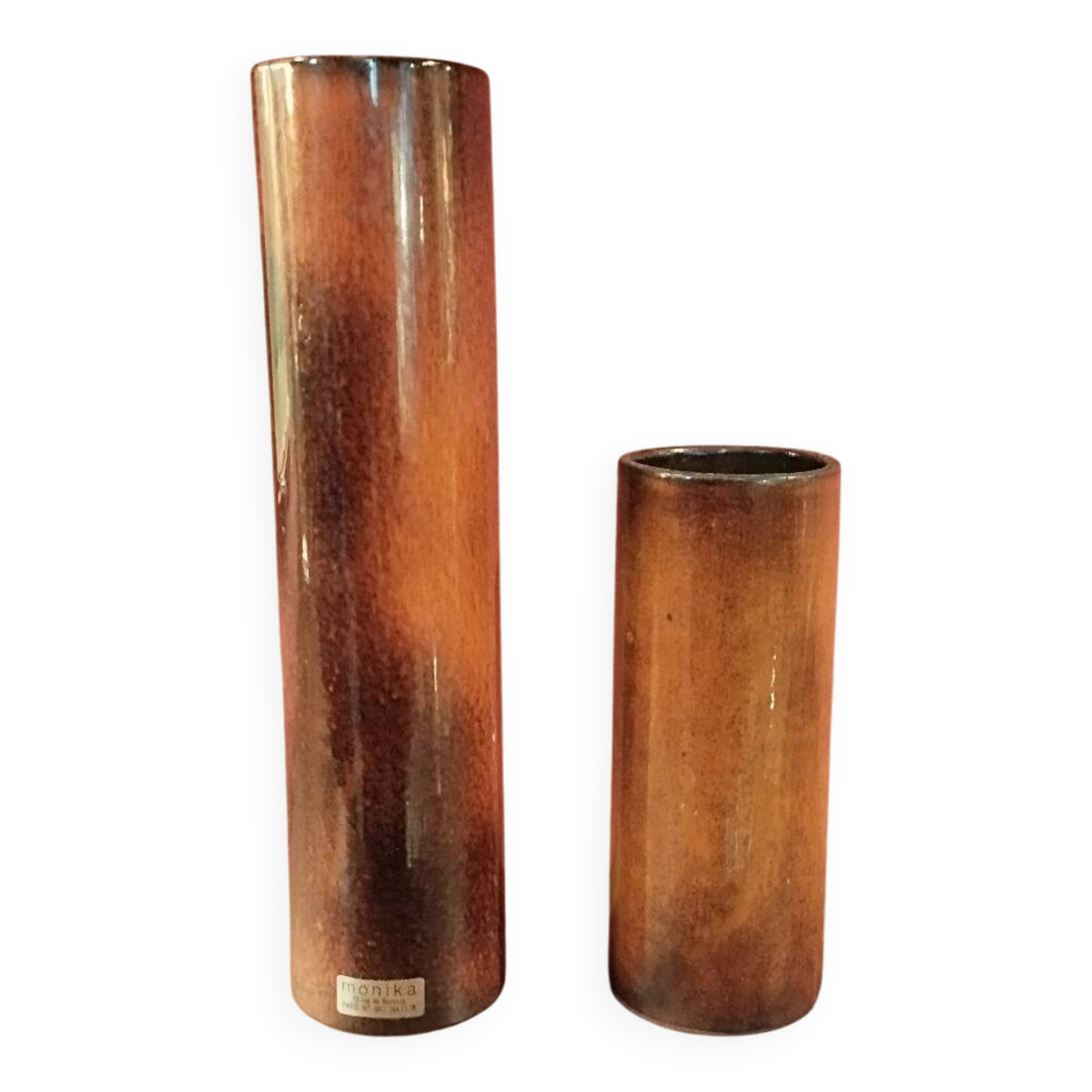 Pair of cylinder vases