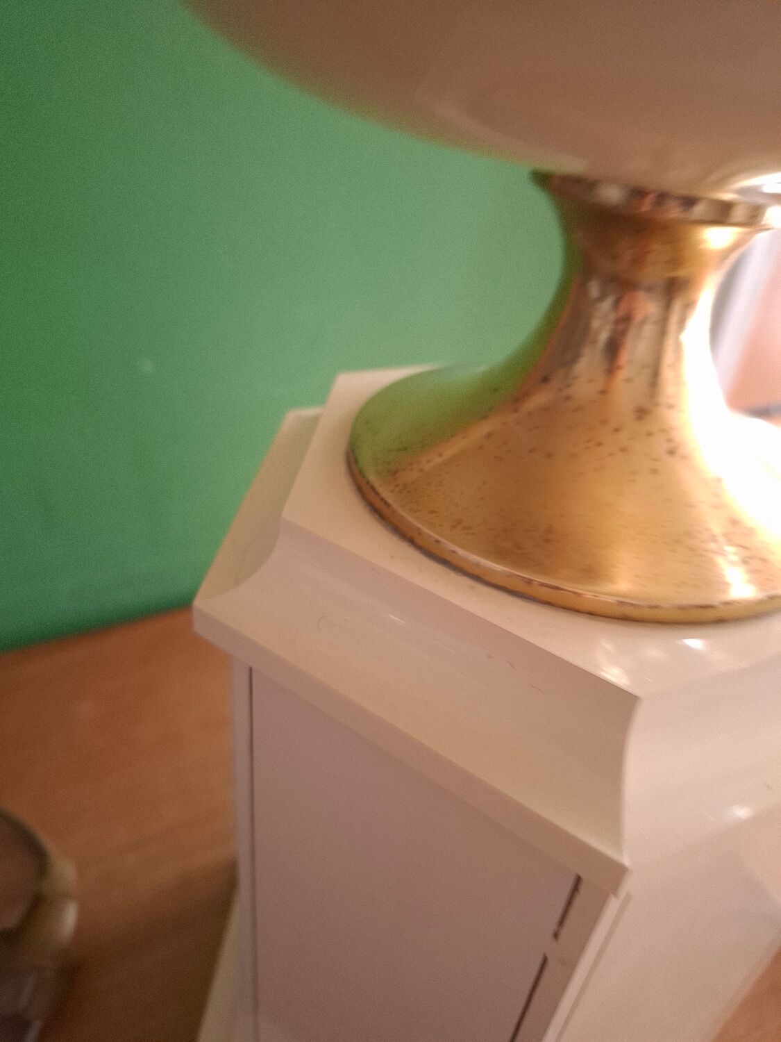 1980s lacquered metal lamp, the Dolphin
