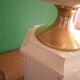 1980s lacquered metal lamp, the Dolphin