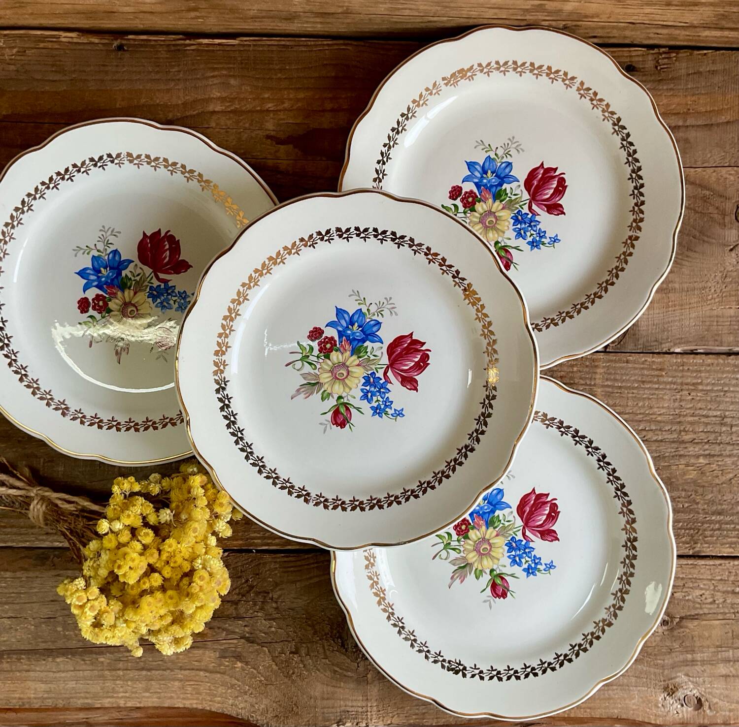 6 Sarreguemines plates
