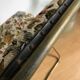 Chaise pliante vintage lafuma chantazur au tissu brodé fleuri