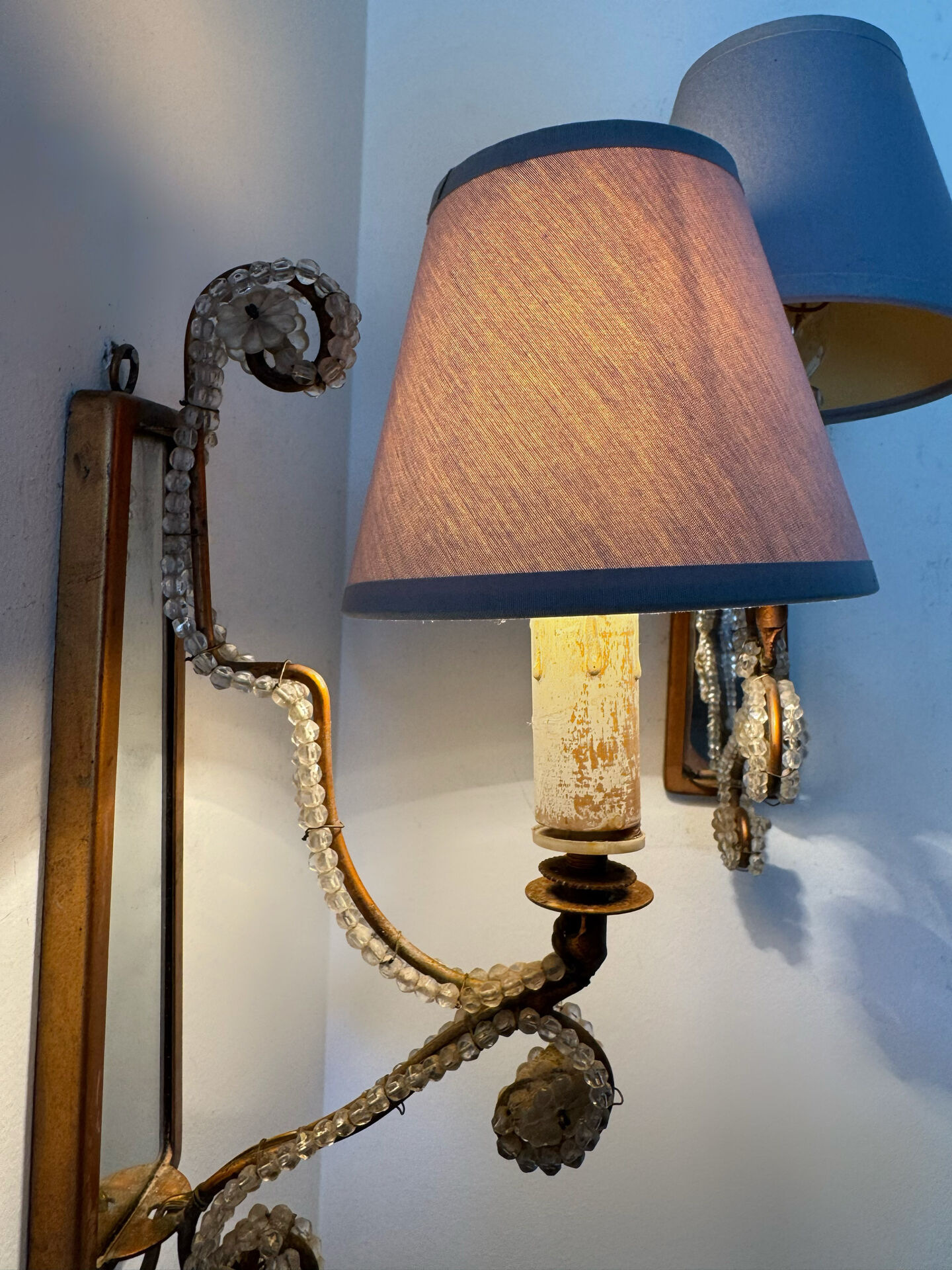 Vintage shabby chic wall lights