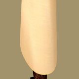 Lampe vintage moderniste 1980 signée drimmer pied céramique + son abat-jour ovale en tissu d'origine