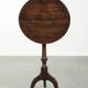 Antique English oak tilt top table / side table from the early 19th century